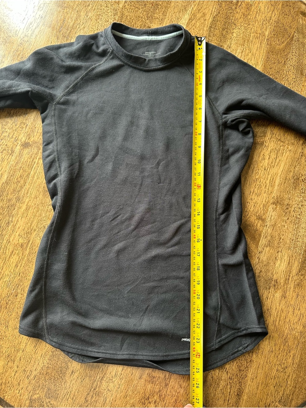 Patagonia Performance Base Layer Black Long Sleeve Crew Neck Top - Picture 8 of 10
